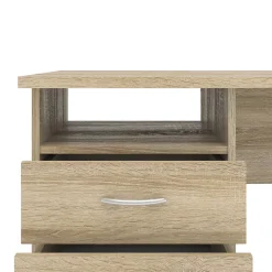 Bureau Andre, Pupitre polyvalent, Table de bureau pour PC, Plan de travail, 120x48 h72 cm, Chêne