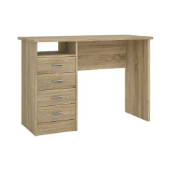 Bureau Appollo, Pupitre polyvalent, Table de bureau pour PC, Plan de travail, 110x49 h76 cm, Chêne