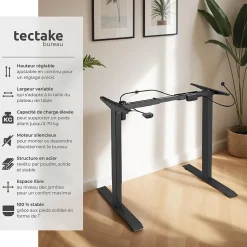 Bureau assis debout avec réglage électrique de la hauteur
