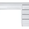 Bureau avec 5 tiroirs - Blanc brillant - JENEMI