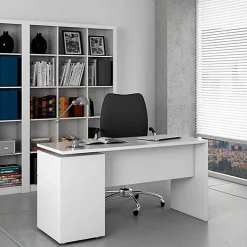 Bureau avec 3 tiroirs coloris Blanc Artik - 74 x 138 x 60 cm