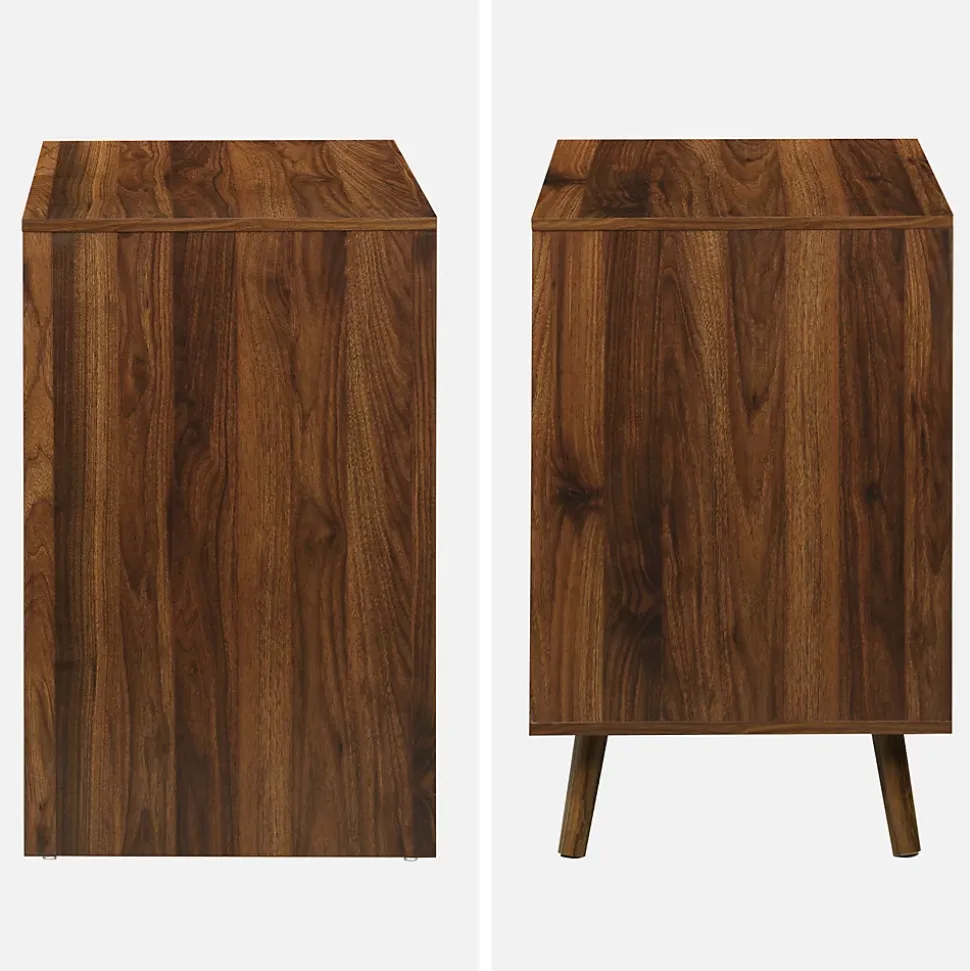 Bureau avec 2 tiroirs noyer LINEAR L 120 x P 48 x H 75cm