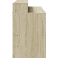 Bureau avec lumières LED chêne sonoma bois d'ingénierie vidaXL