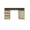 Bureau avec tiroirs et porte effet chêne l. 138 x H. 75 x P. 50 cm Szynaka Meble Elise