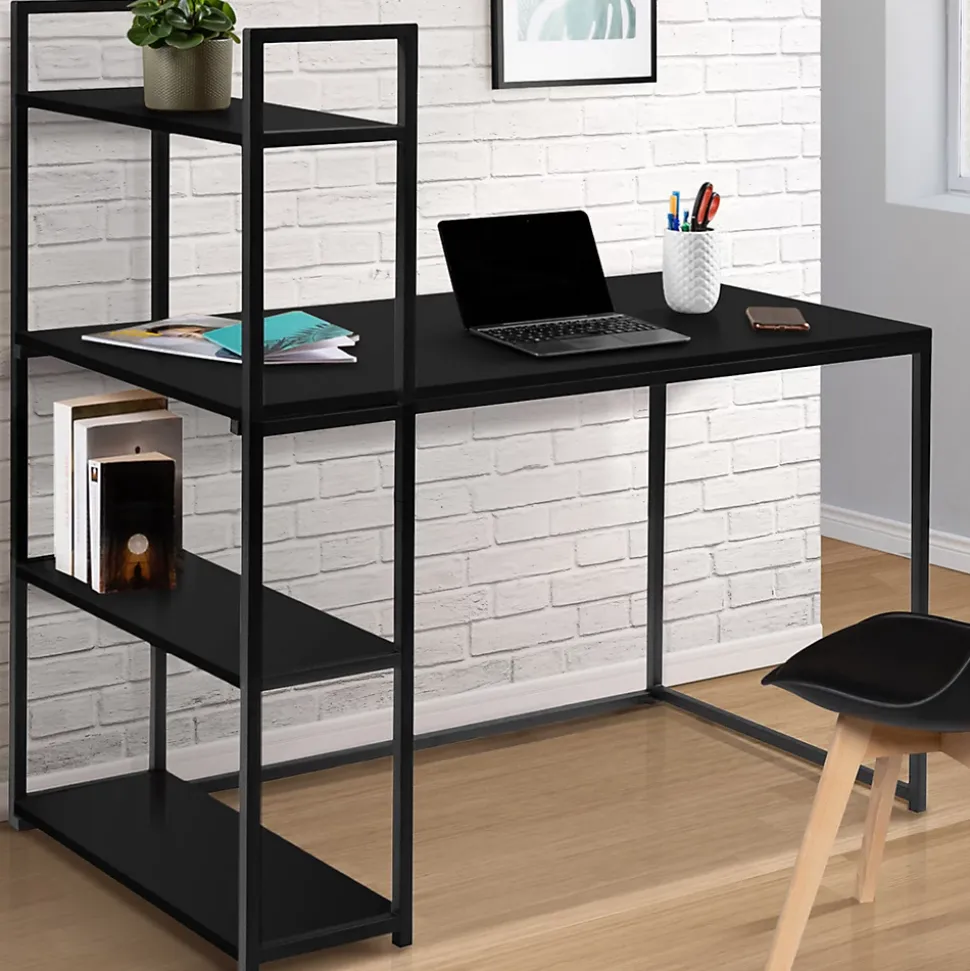Bureau bibliothèque DELSON noir design industriel