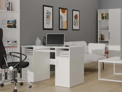 Bureau, blanc, 120 x 75 x 60 cm