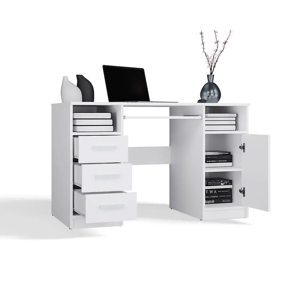 Bureau, blanc, 120 x 75 x 60 cm