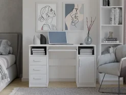 Bureau, blanc, 120 x 75 x 60 cm