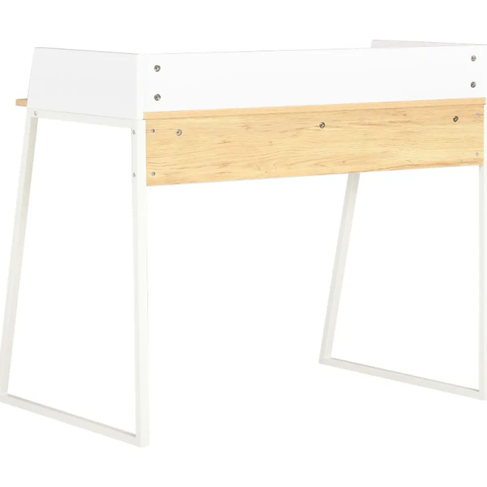 Bureau Blanc et chêne 90x60x88 cm vidaXL