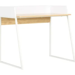 Bureau Blanc et chêne 90x60x88 cm vidaXL