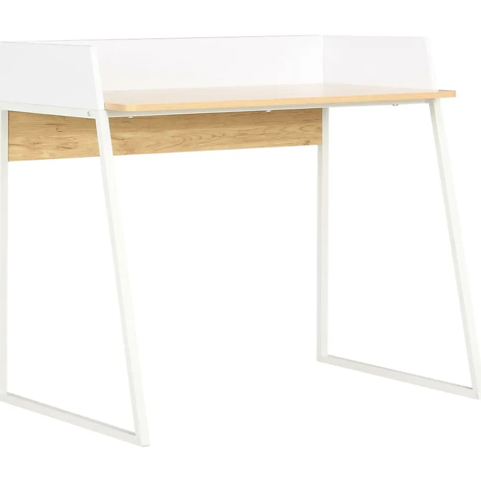 Bureau Blanc et chêne 90x60x88 cm vidaXL