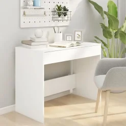 Bureau Blanc 101x50x76,5 cm Aggloméré vidaXL