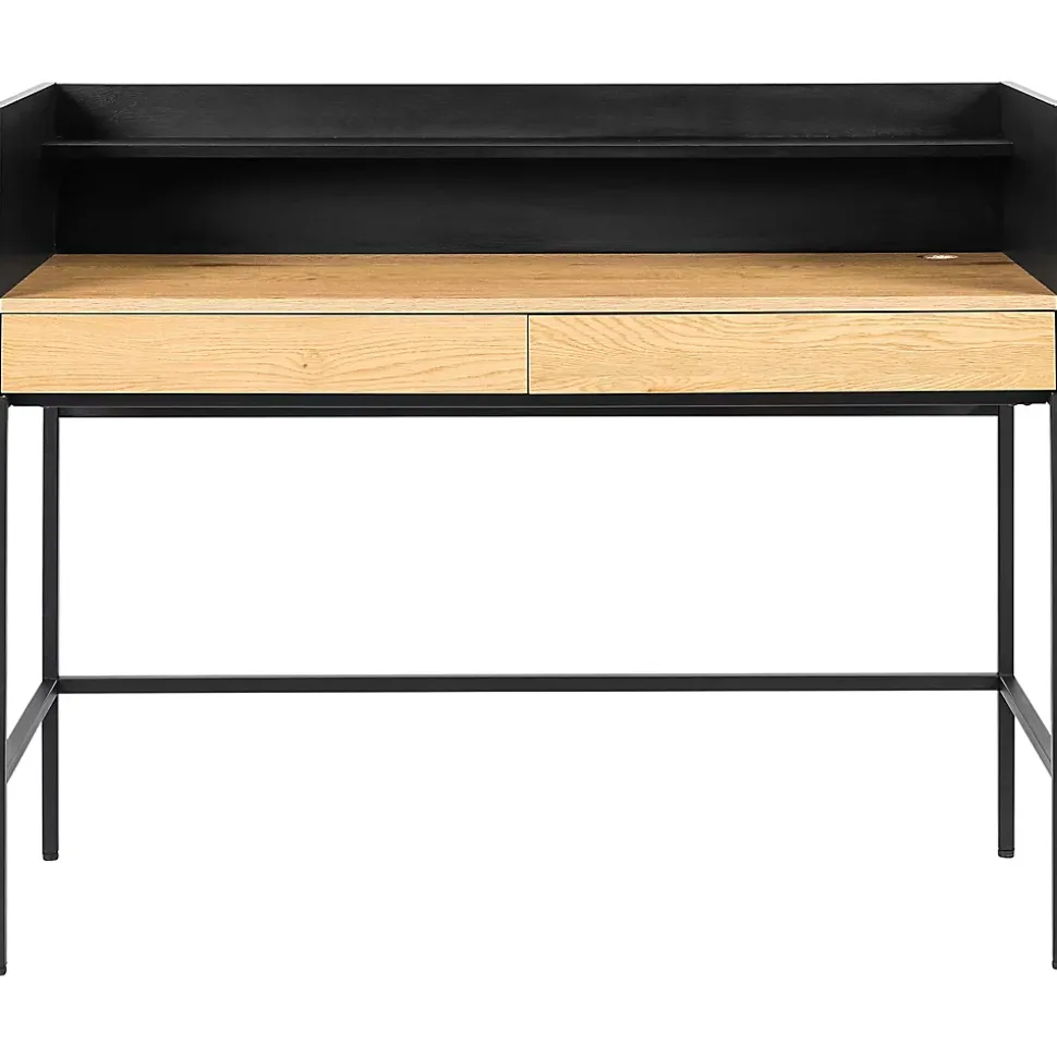 Bureau bois et noir 2 tiroirs ARTHUR - HAPPY GARDEN