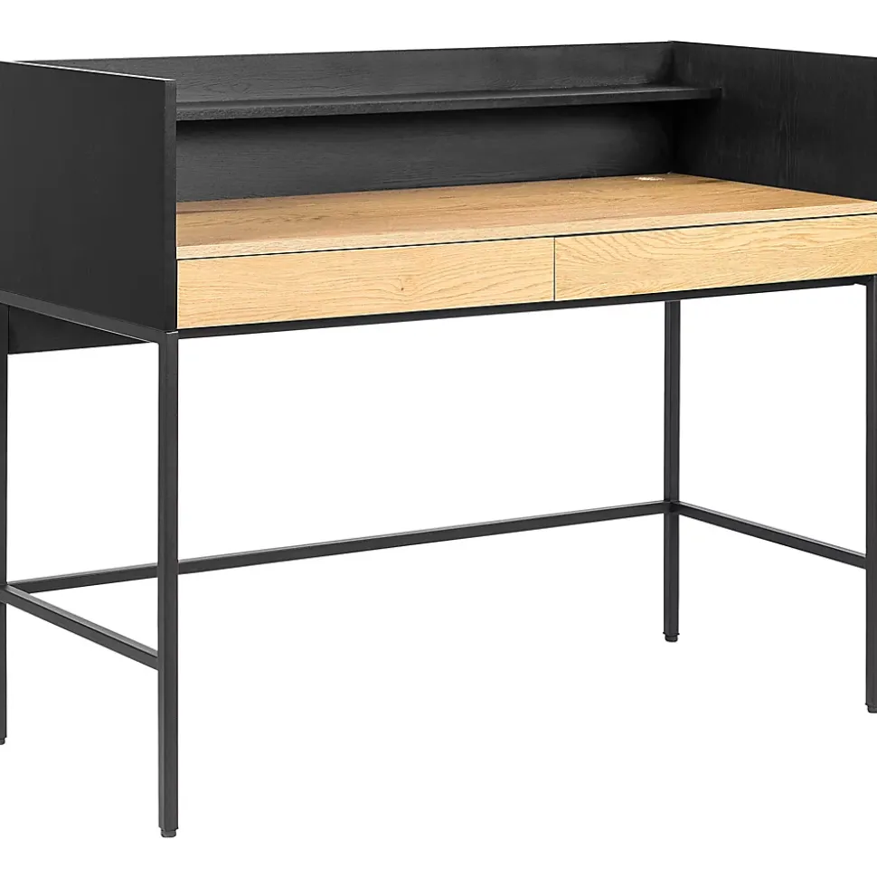 Bureau bois et noir 2 tiroirs ARTHUR - HAPPY GARDEN