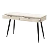 Bureau CALIFORNIA 2 tiroirs Chene clair et noir Style scandinave