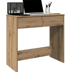 Bureau chêne artisanal 80x40x75 cm bois d'ingénierie vidaXL