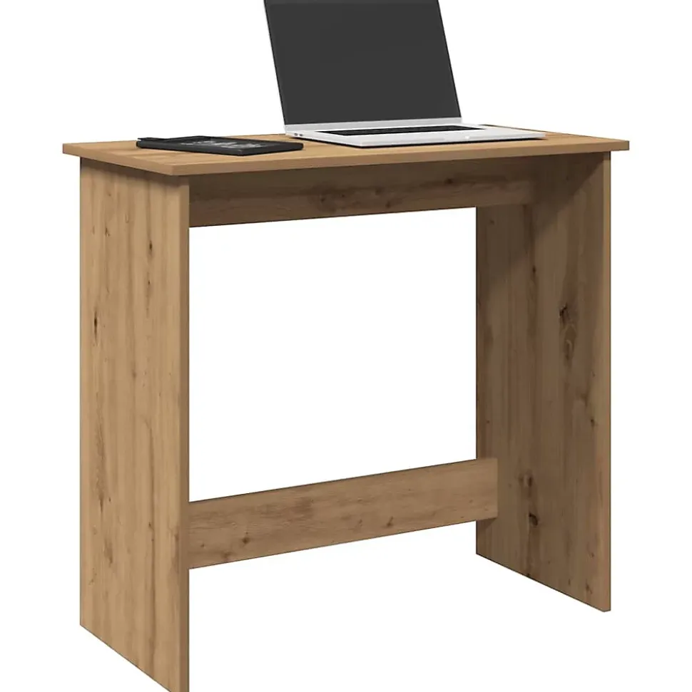 Bureau chêne artisanal 80x40x75 cm bois d'ingénierie vidaXL