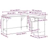 Bureau chêne fumé 141x141x75 cm bois d'ingénierie vidaXL