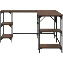 Bureau chêne marron 139x139x75 cm bois d'ingénierie vidaXL