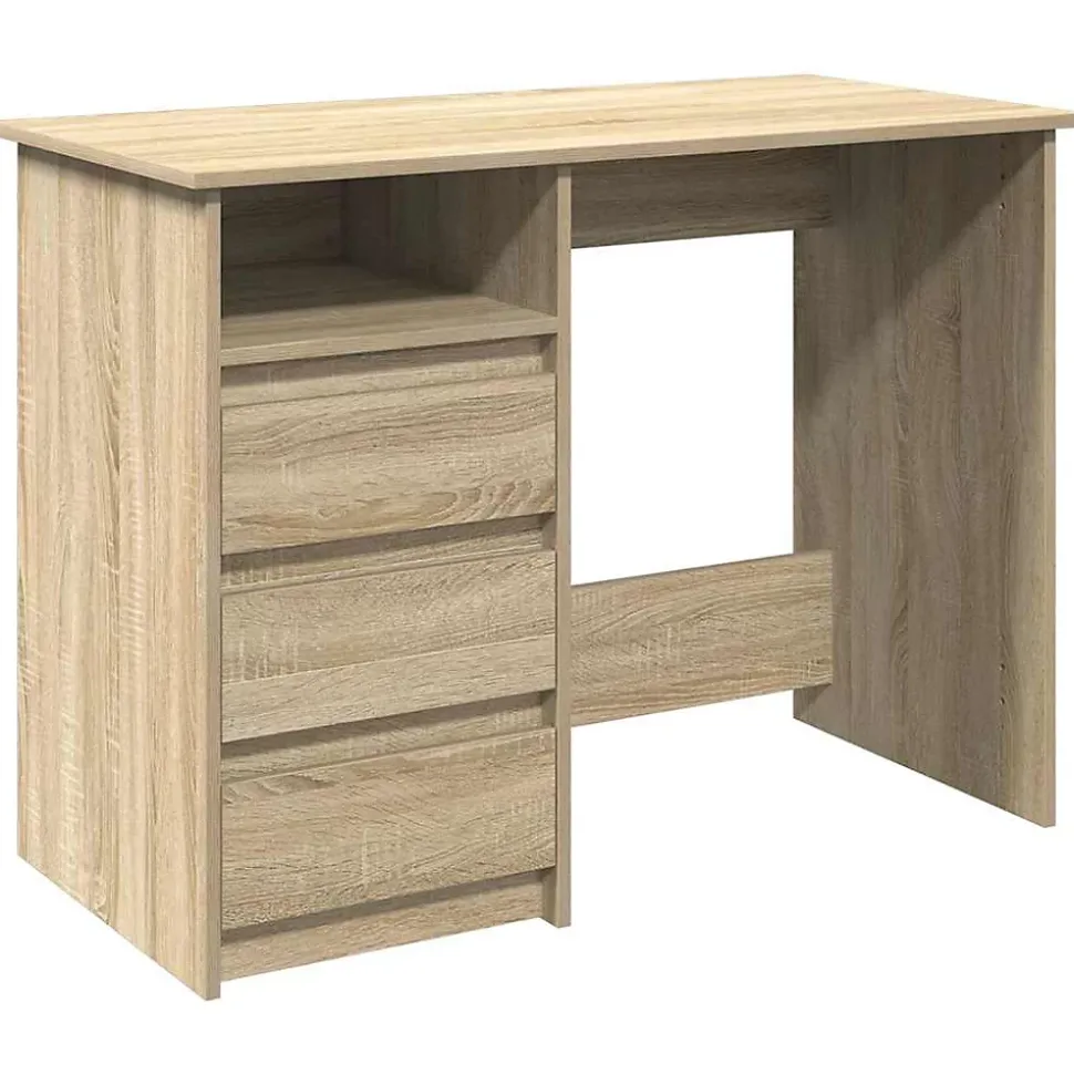 Bureau chêne sonoma 102x50x75 cm bois d'ingénierie vidaXL