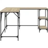 Bureau chêne sonoma 139x139x75 cm bois d'ingénierie vidaXL