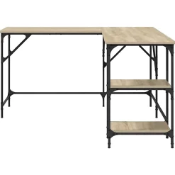 Bureau chêne sonoma 139x139x75 cm bois d'ingénierie vidaXL