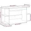 Bureau chêne sonoma 140x50x75 cm bois d'ingénierie vidaXL