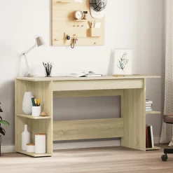 Bureau chêne sonoma 140x50x75 cm bois d'ingénierie vidaXL