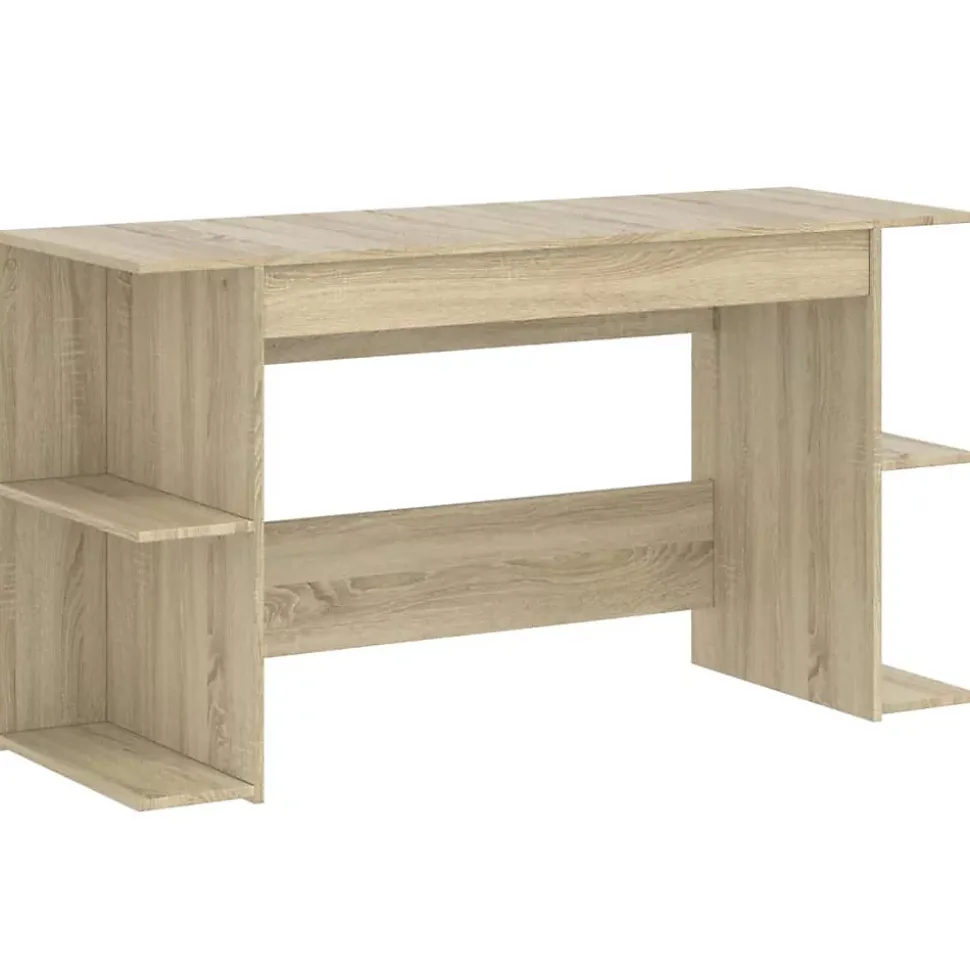 Bureau chêne sonoma 140x50x75 cm bois d'ingénierie vidaXL