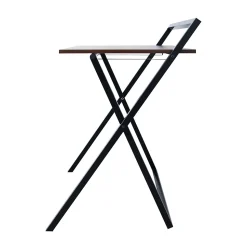 Bureau compact en effet bois noir pliable Teamson Home
