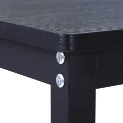 Bureau d'angle - Bureau d'ordinateur réglable en hauteur avec plateau pour PC et rangement, métal et bois, noir, 168x120x75 cm