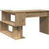 Bureau d'angle chêne artisanal 200,5x50x76 cm bois d'ingénierie vidaXL