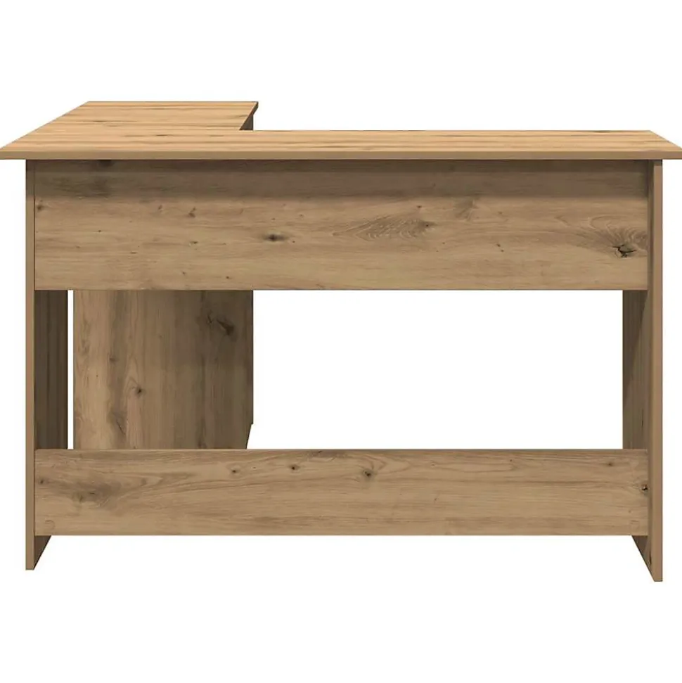 Bureau d'angle chêne artisanal 120x140x75 cm bois d'ingénierie vidaXL