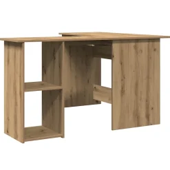 Bureau d'angle chêne artisanal 120x140x75 cm bois d'ingénierie vidaXL