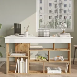 Bureau d'angle design avec étagères - TYO