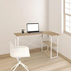 Bureau d'angle en bois et métal Job