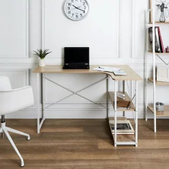 Bureau d'angle en bois et métal Job