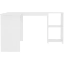 Bureau d'angle en forme de L Blanc 120x140x75 cm vidaXL