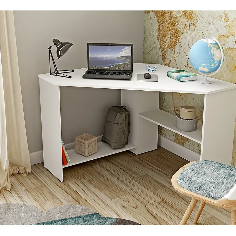 Bureau dangle KARO coloris blanc, 80 x 73 x 80 cm