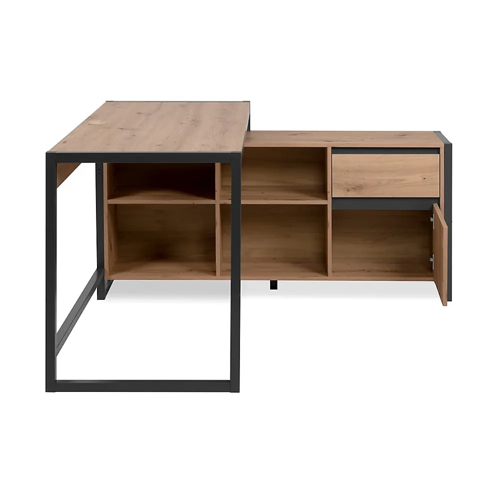 Bureau d'Angle Modulable Décor Chêne L139 cm - Prague