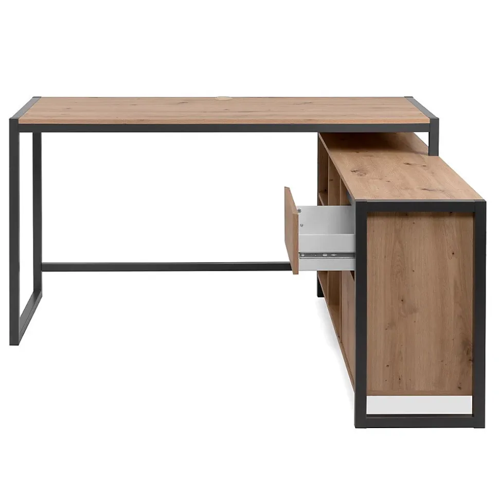 Bureau d'Angle Modulable Décor Chêne L139 cm - Prague