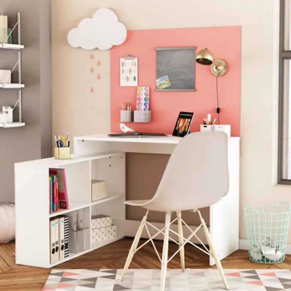 Bureau d'Angle Réversible 4 Cases L111,9 cm - Corner