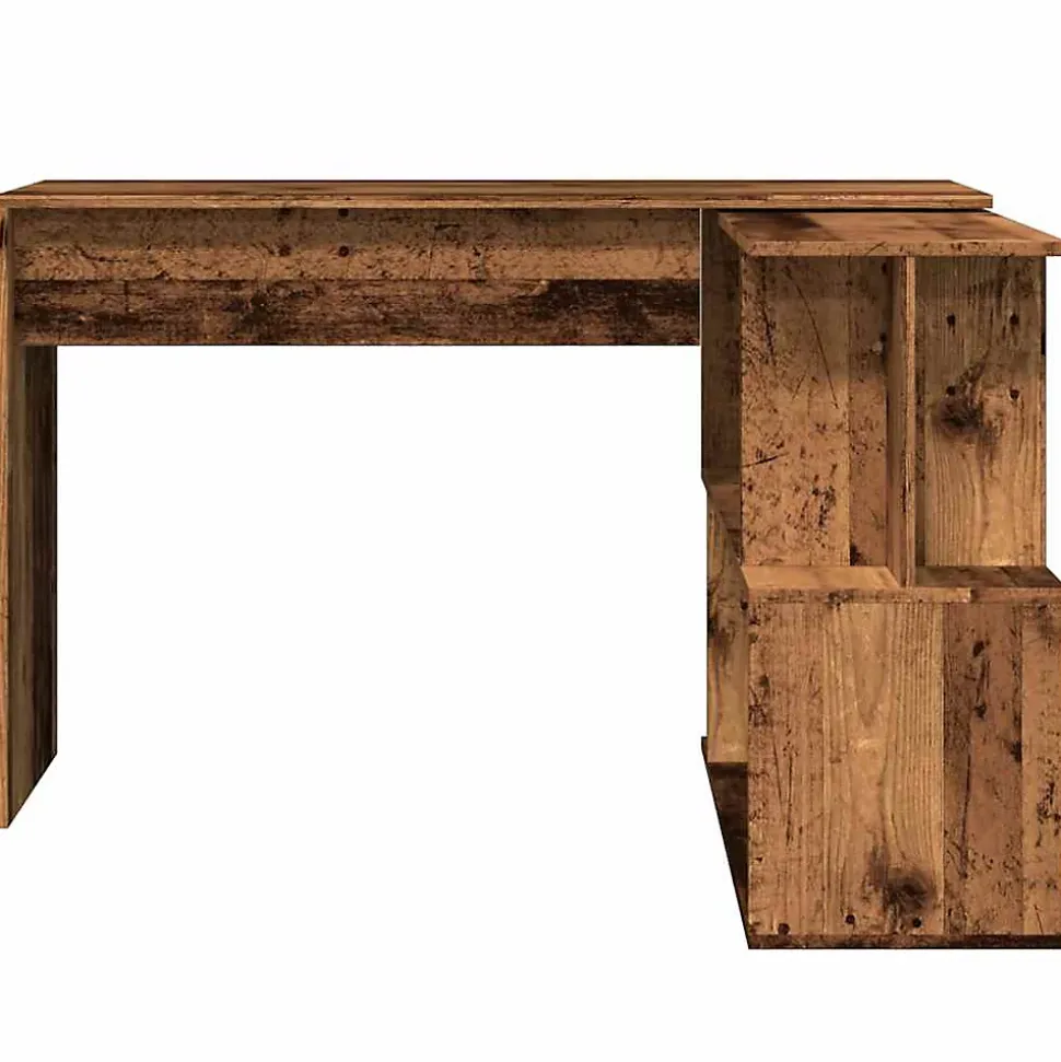 Bureau d'angle vieux bois 200,5x50x76 cm bois d'ingénierie vidaXL