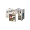 Bureau de Lit Enfant Surélevé "Pino" 94cm Blanc