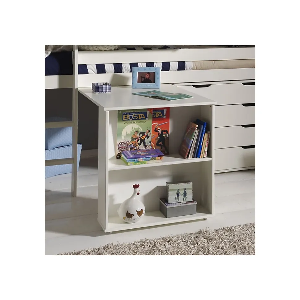 Bureau de Lit Enfant Surélevé "Pino" 94cm Blanc