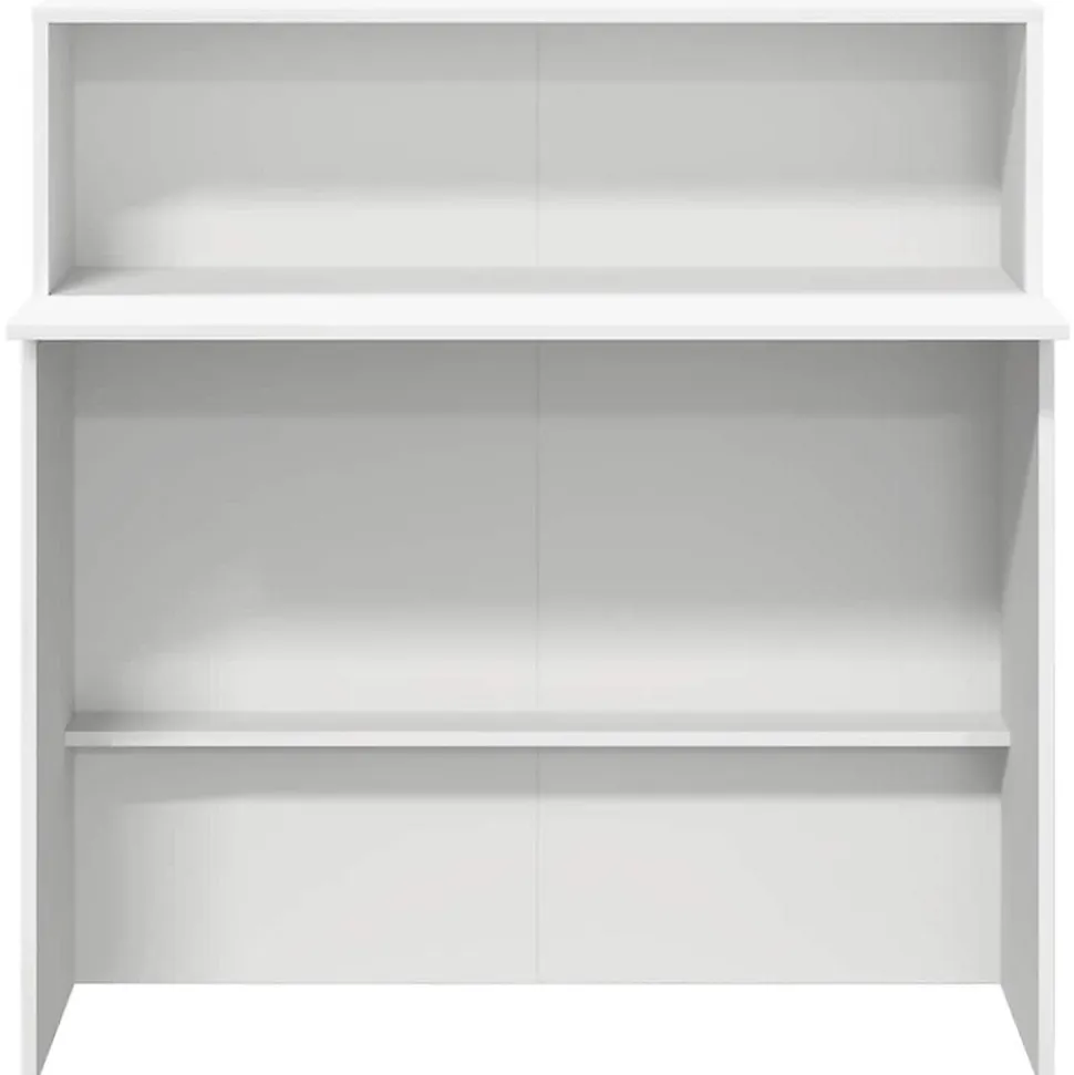 Bureau de réception Blanc 100x50x103,5 cm Bois d'ingénierie vidaXL