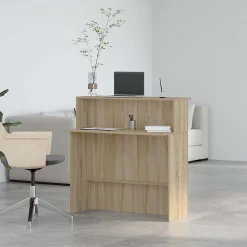 Bureau de réception Chêne Sonoma 100x50x103,5 cm Bois d'ingénierie vidaXL