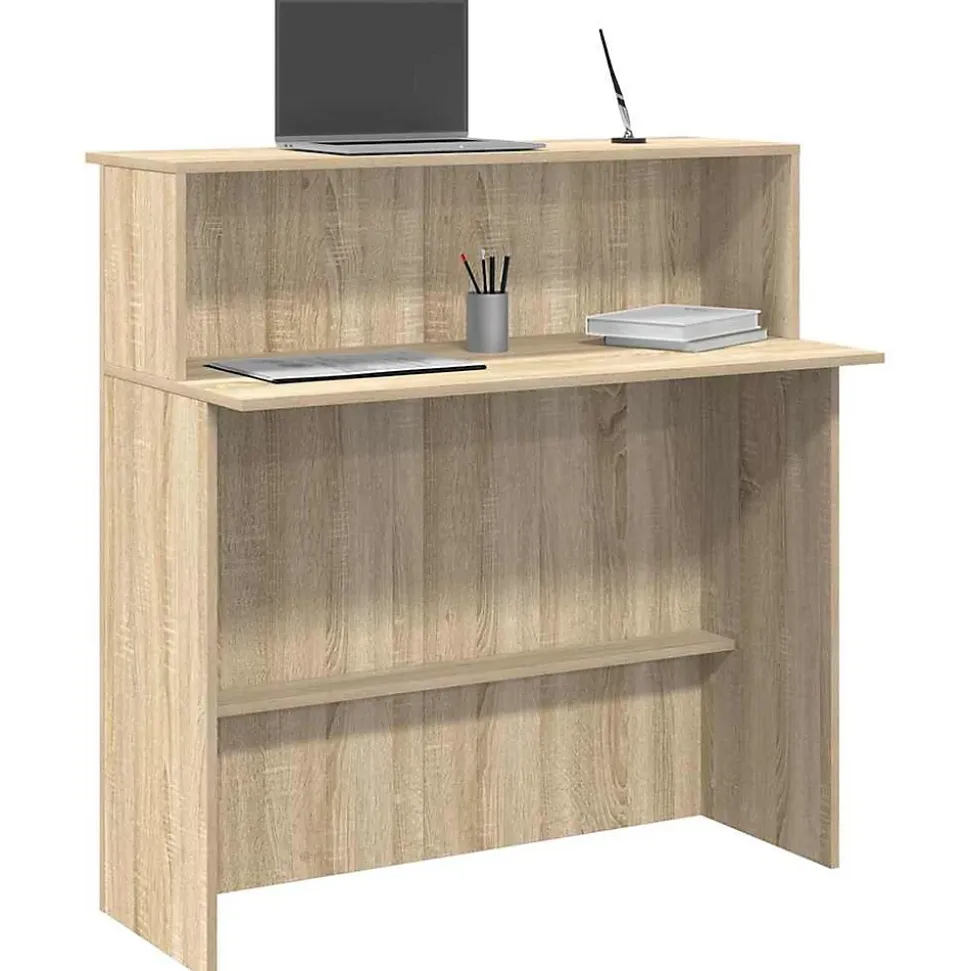 Bureau de réception Chêne Sonoma 100x50x103,5 cm Bois d'ingénierie vidaXL