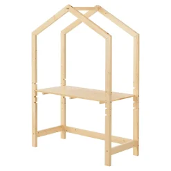 Bureau d'enfant Susaa 160 x 110 x 50 cm pin naturel en.casa