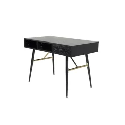 Bureau Design Avec Tiroir "Gold" 110cm Noir